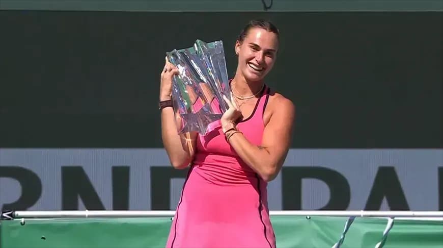 Соболенко впервые в карьере выиграла турнир в Индиан‑Уэллсе Соболенко впервые в карьере выиграла турнир в Индиан‑Уэллсе