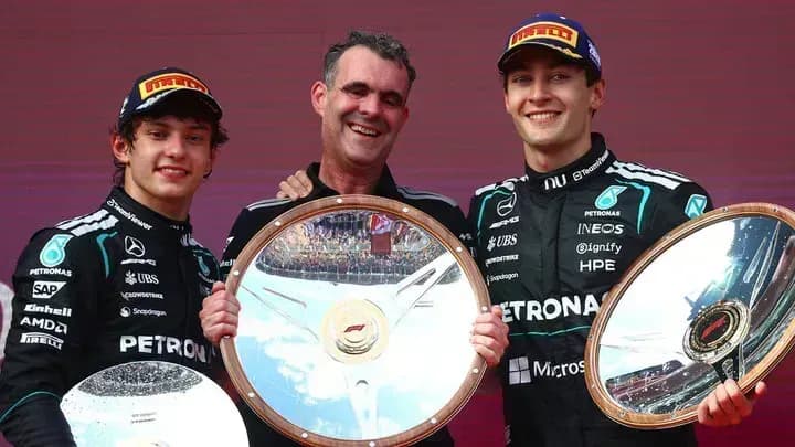 Расселл одержал победу на Гран-при Австралии Расселл одержал победу на Гран-при Австралии